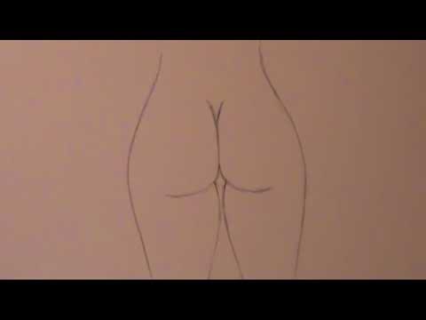 how to draw a butthole